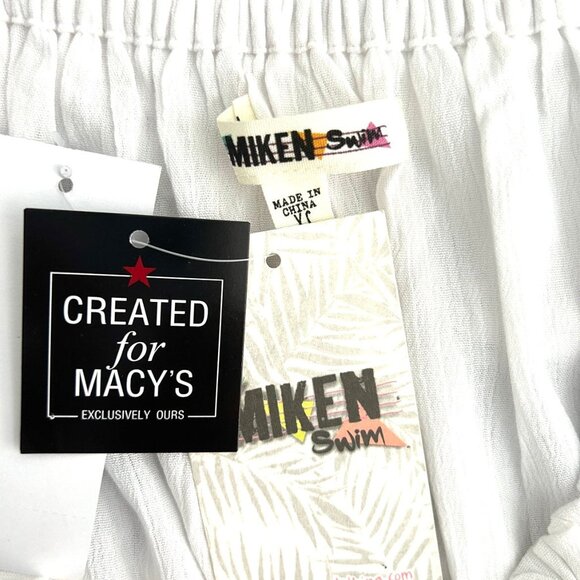 MIKEN Junior's Shoulderless Cover Up Romper White Size XS - Picture 4 of 7